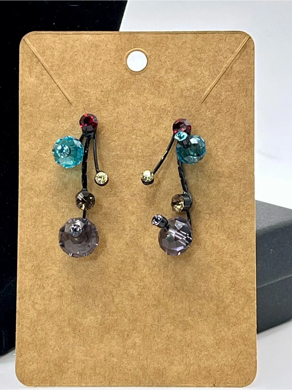 Multicolor Crystal Statement Necklace and Earring Set